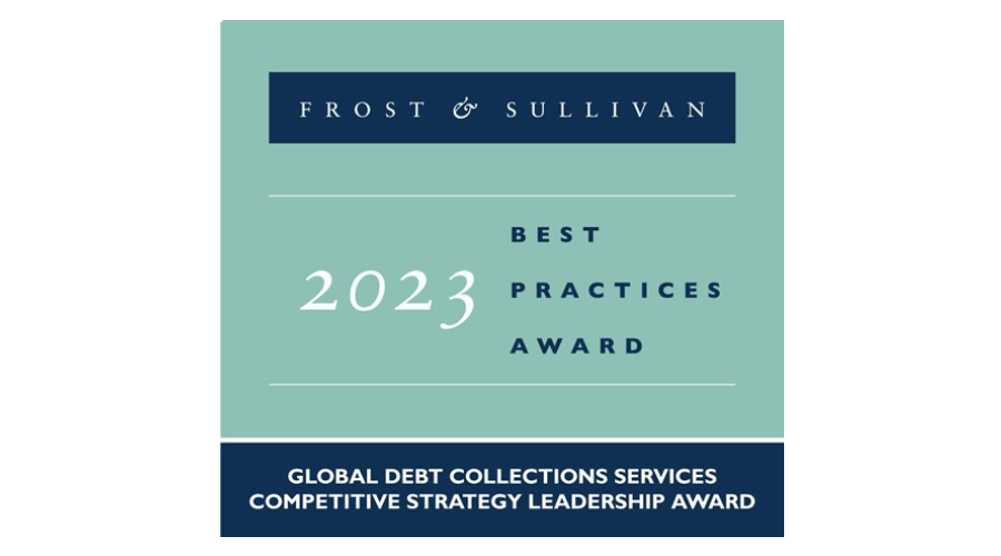 Frost & Sullivan’s Global Debt Collections award badge 2023 - AllianceOne
