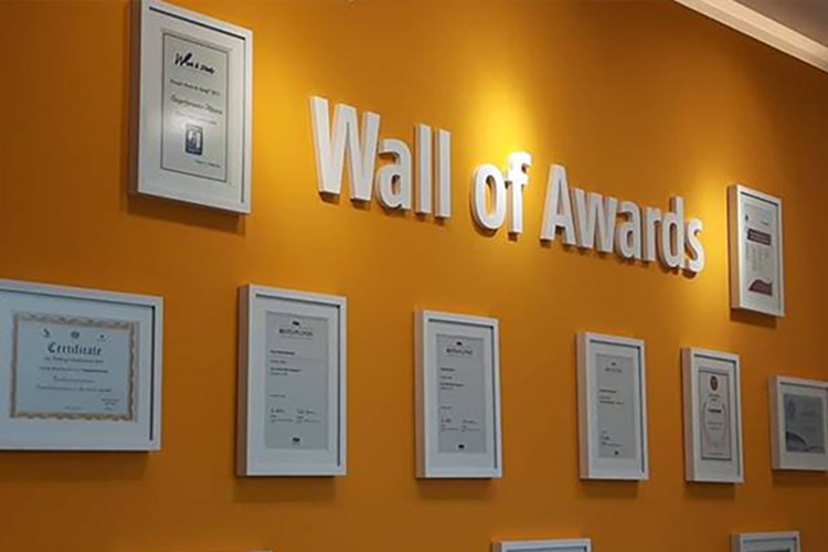 Wall of awards (1)